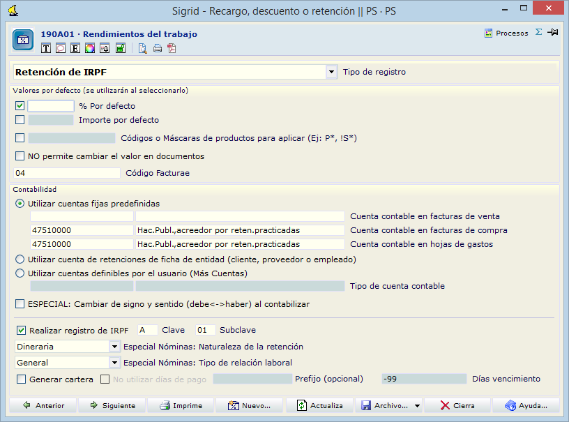 MODELO 1902016 > Operativa en Sigrid > Consideraciones previas