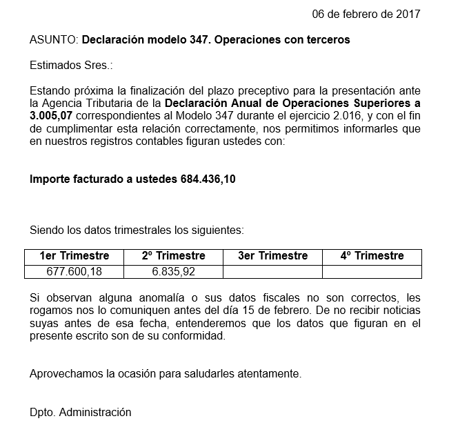 MODELO 347 2016 ESTATAL Operativa En Sigrid Generaci n De Cartas MODELO 347 2016 ESTATAL Operativa En Sigrid Generaci n De Cartas